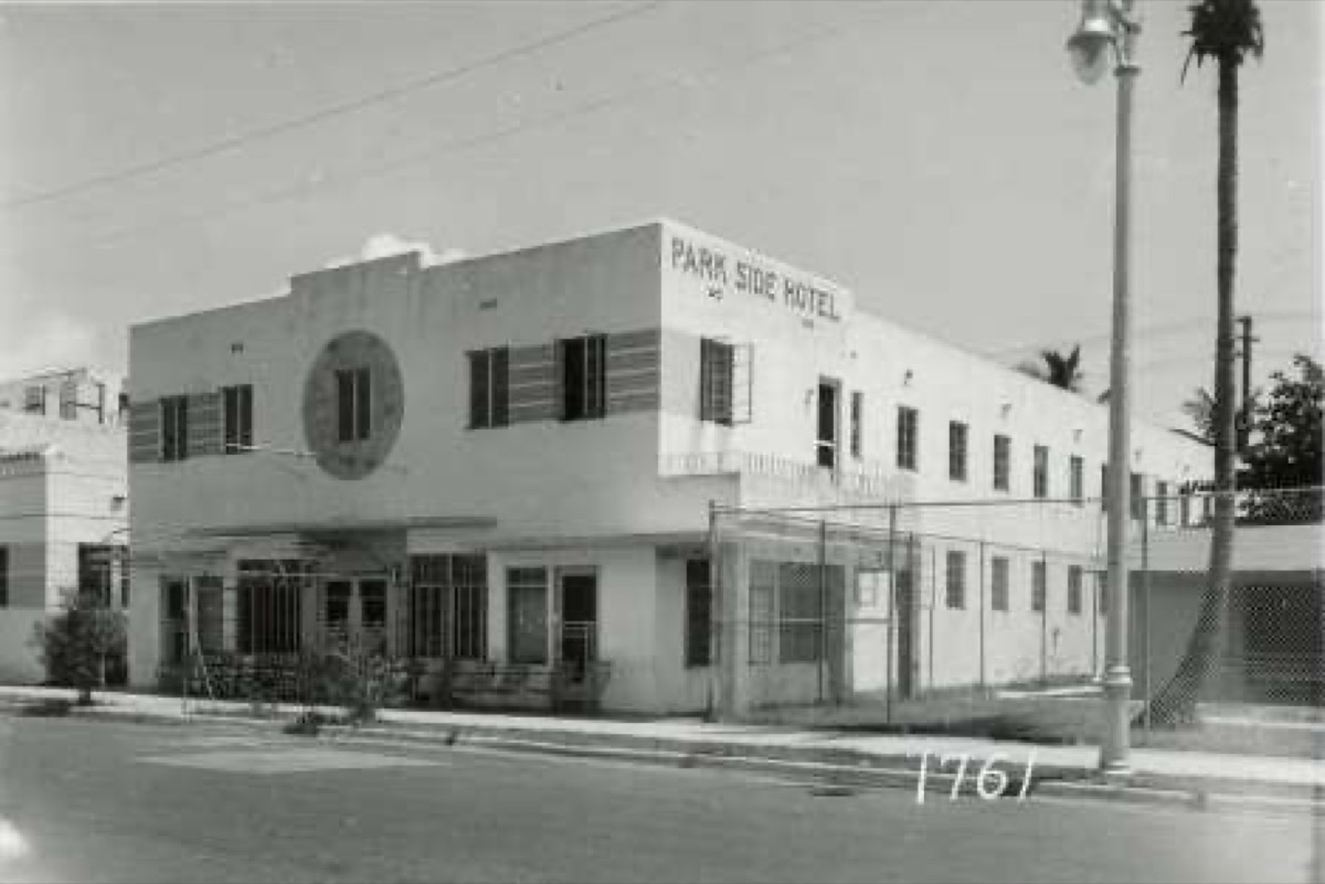 Historic photo of the Park Side Hotel at 235 Washington Avenue, Miami Beach (1961)